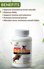 Men X Booster - 500 mg | Men’s Health and Wellness (60 Vegan Capsules)