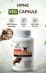 Men X Booster | 60 Vegan Capsules | Organic Supplement | Men’s Health and Wellness