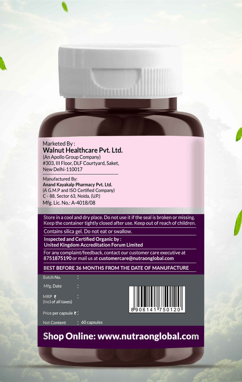 Shatavari -500 mg | Women's Wellness (60 Vegan Capsules)