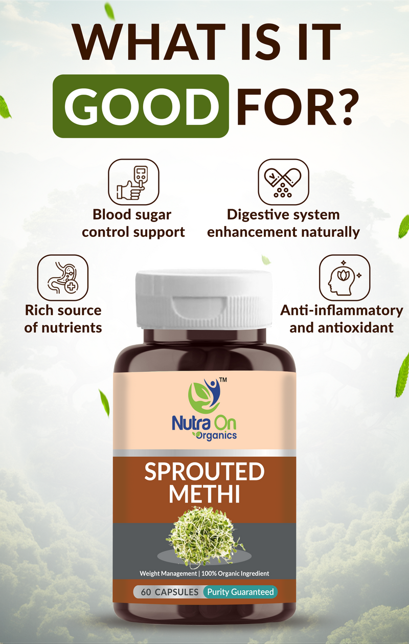 Sprouted Methi Capsules - 500 mg (60 Vegan Capsule)